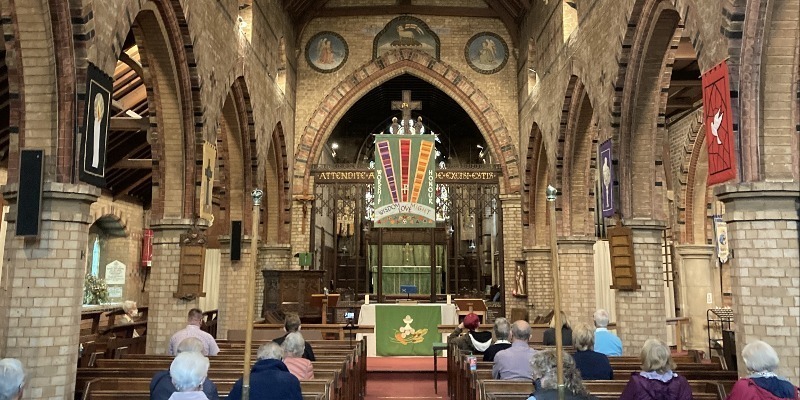 Main aisle - more roof